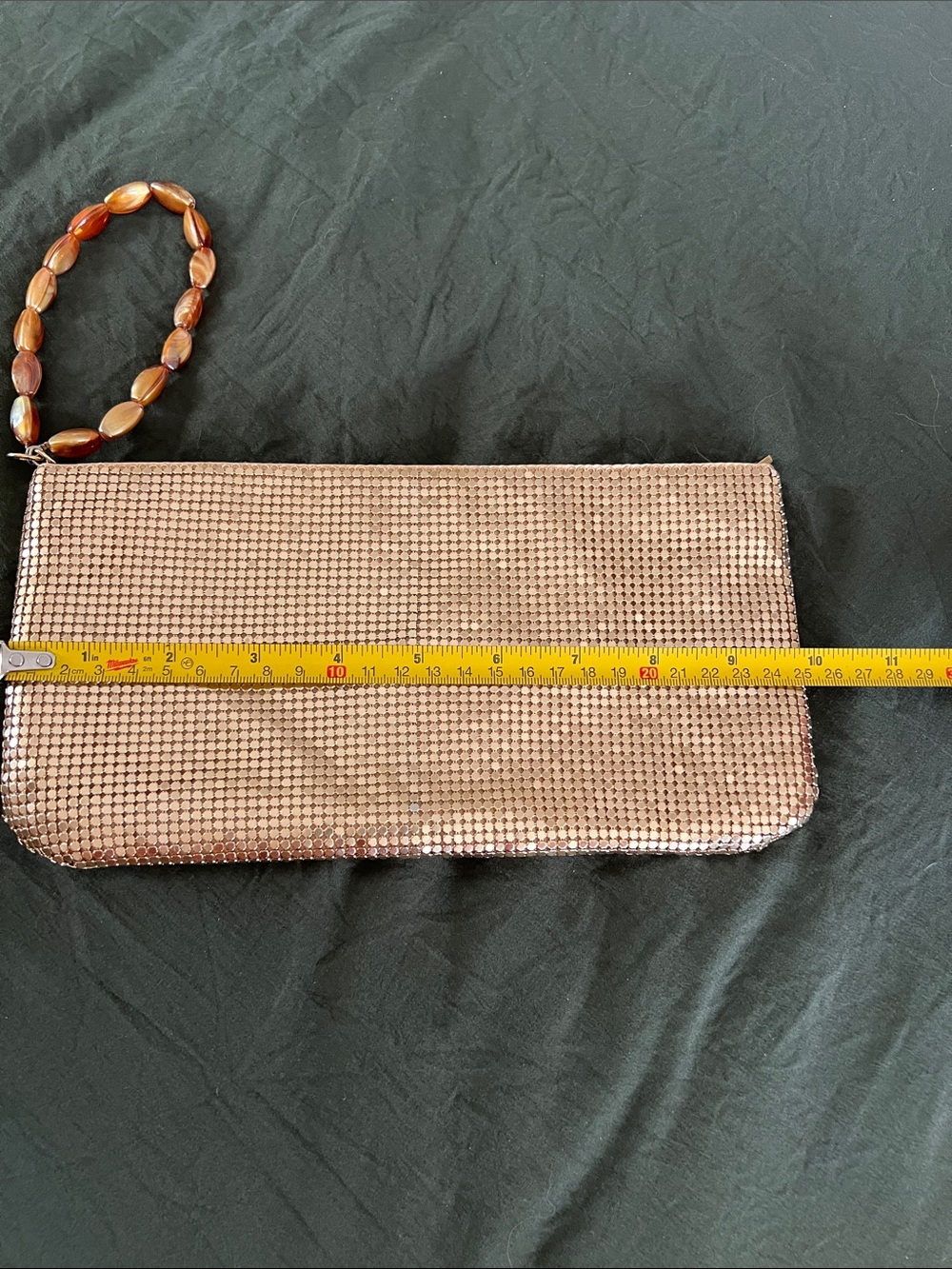 Guess by Marciano Metallic Rose Sequin Wristlet Clutch